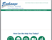 Tablet Screenshot of exchangestatebankmn.com